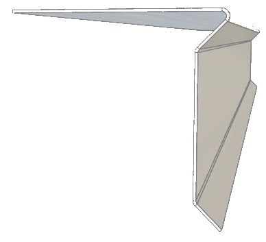0320 Alum Drip Edge FHA Style 3 x 3 White (Box of 10)